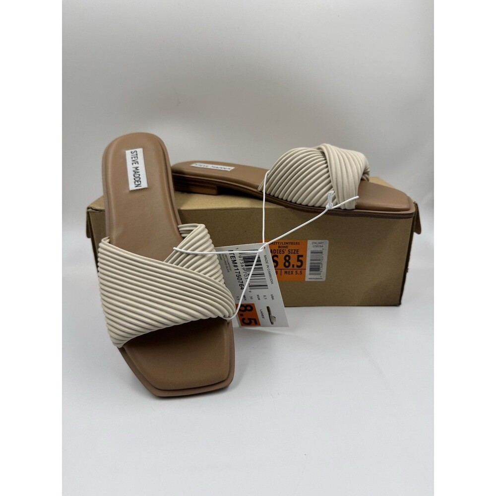 Steve Madden Cream and Tan Sandals